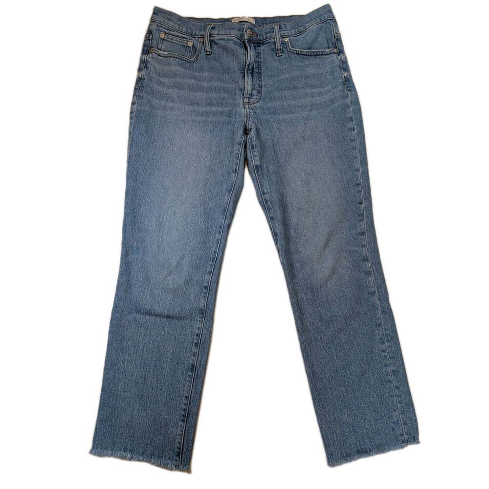 Madewell The Mid Rise Perfect Vintage Jean Womens 30 Raw Hem Medium Wash